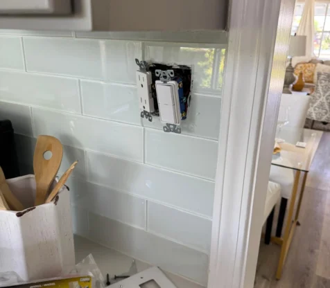 Kitchen outlet repair